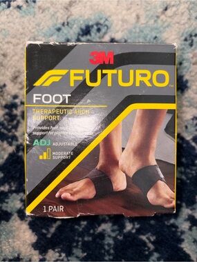3M Futuro Black Therapeutic Arch Support Foot Strap - Adjustable (1 Pair)